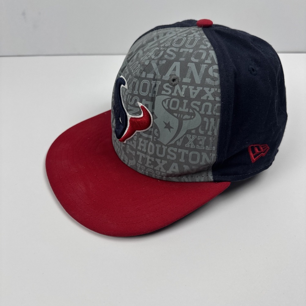 Houston Texans New Era 9FIFTY Snapback Hat Gray Red Blue NFL Cap - Medium/Large